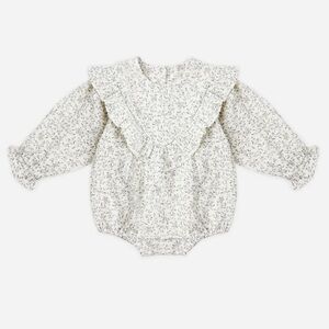 Rylee + Cru Winnie Romper Blue Vines 3 - 6 M